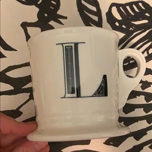 Anthropologie initial L mug